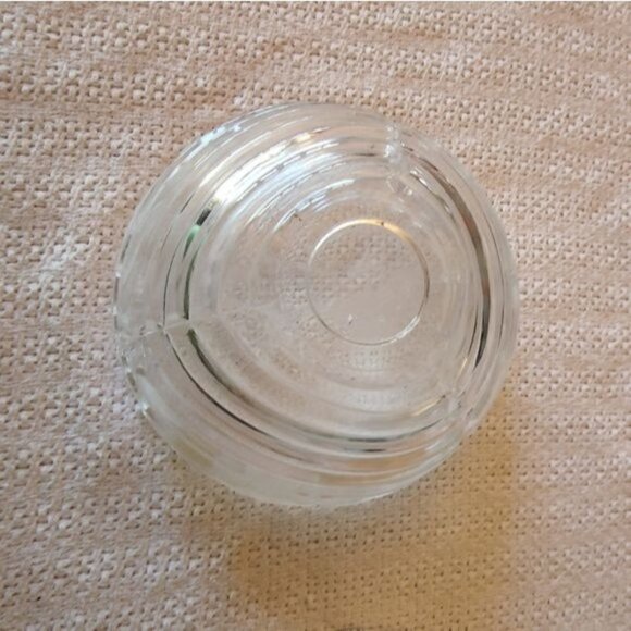 Anna Hutte Vintage Crystal 7" Diameter Floral Designed Funnel Exquisite 4"H Dish - Picture 5 of 8